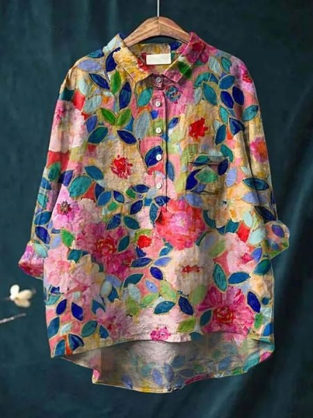SERAPHINA I RETRO-BLOUSE FIORITE