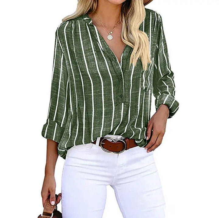 AGATHE I ELEGANTE BLOUSE STRIATA