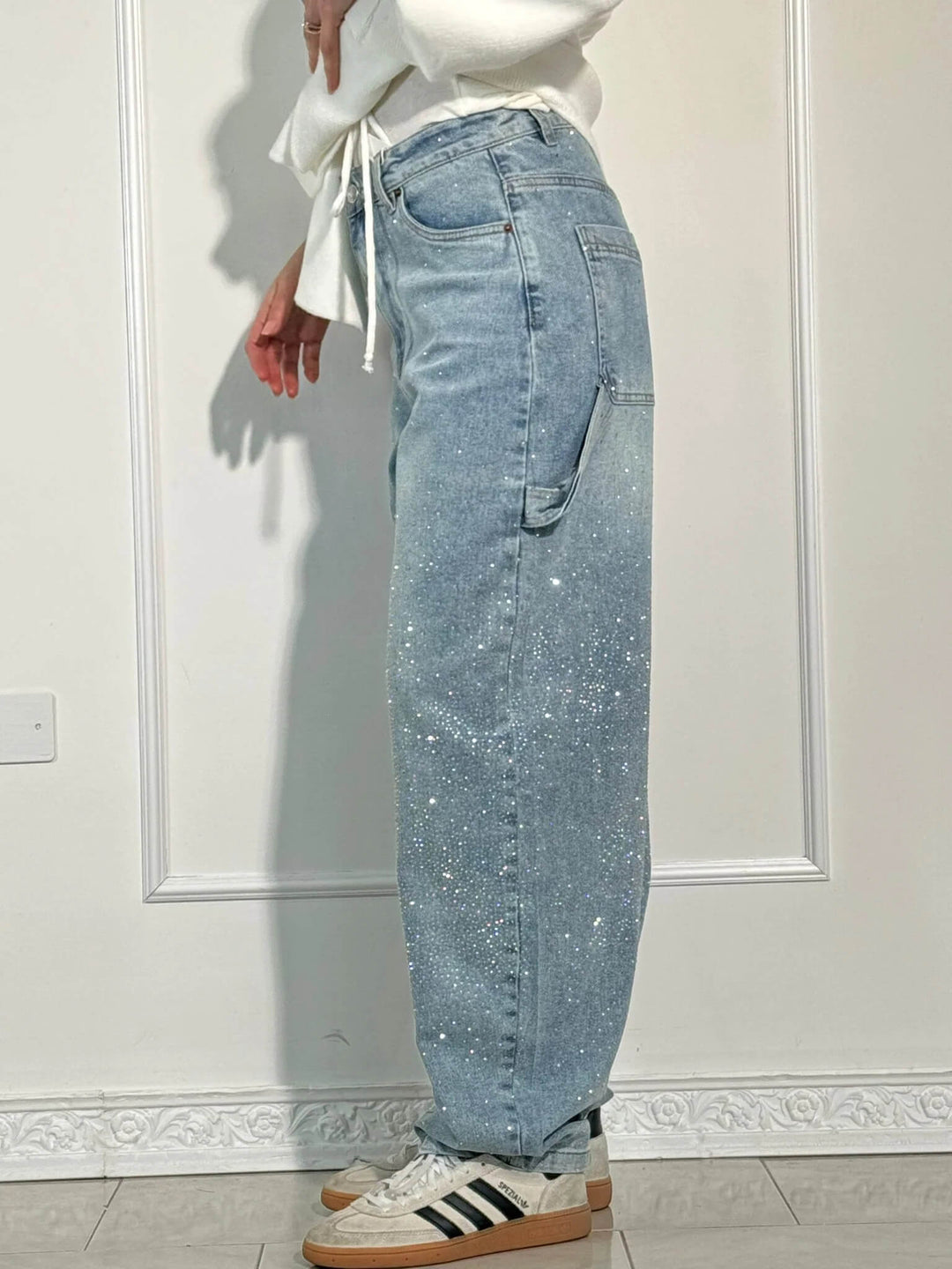 FEDERICA | PANTALONI SCINTILLANTI IN TESSUTO PREMIUM