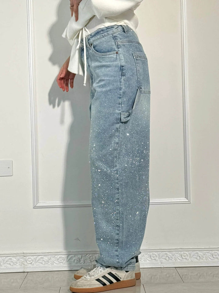 FEDERICA | PANTALONI SCINTILLANTI IN TESSUTO PREMIUM