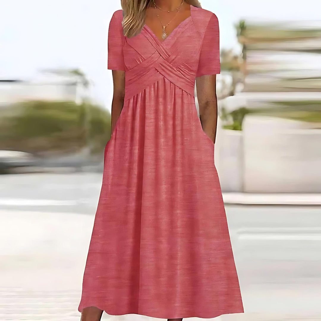 Sofia - Il Vestito Midi che Valorizza e Nasconde con Eleganza