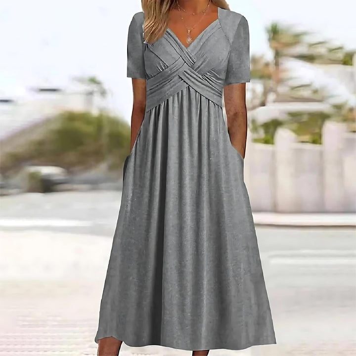 Sofia - Il Vestito Midi che Valorizza e Nasconde con Eleganza