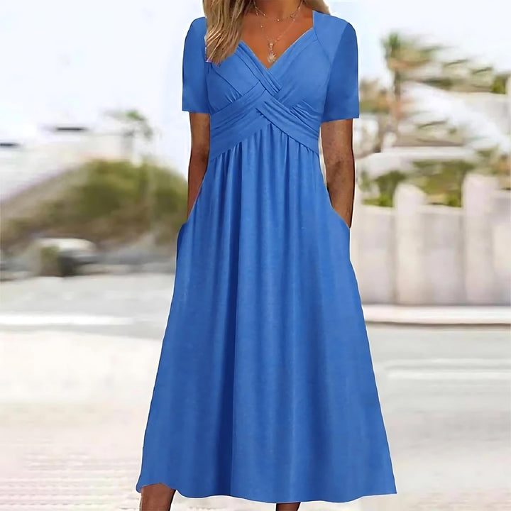 Sofia - Il Vestito Midi che Valorizza e Nasconde con Eleganza