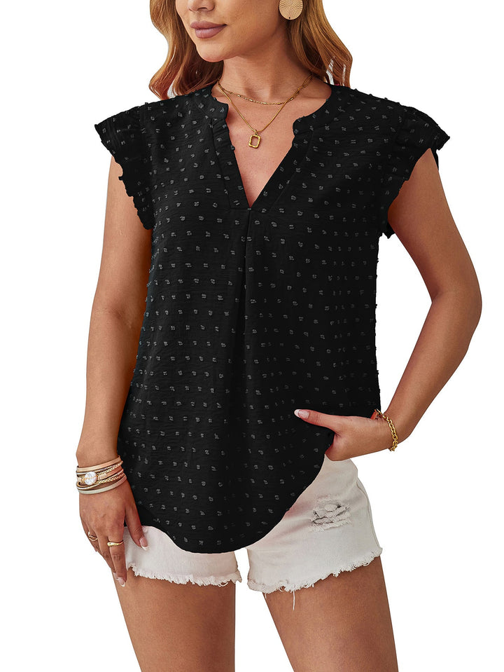 Vera – Blusa con Maniche a Sbuffo Testurizzate