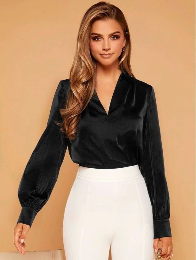 EMILIE I BLUSA IN RASO