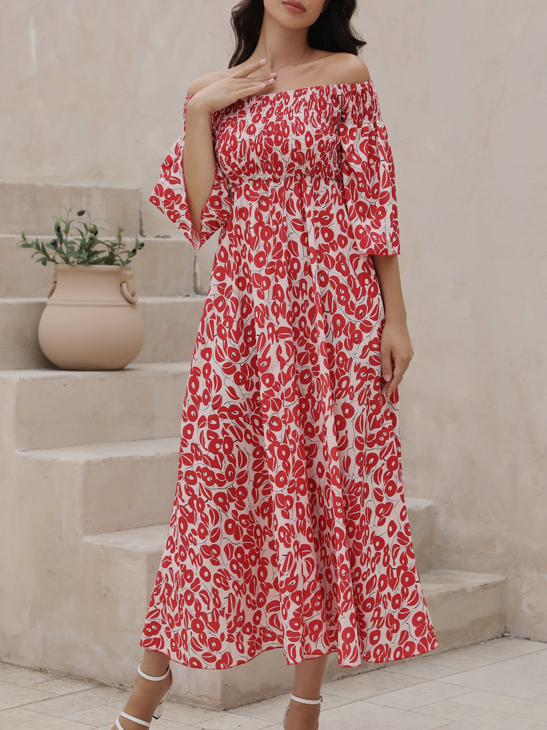 Honoria – Abito Maxi Off-Shoulder