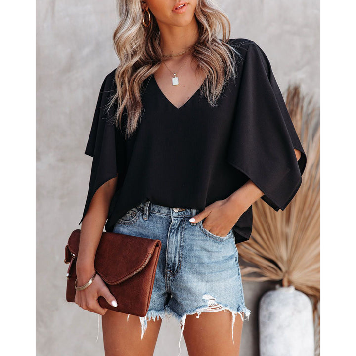 Jodie – Top Batwing Relaxed con Scollatura a V