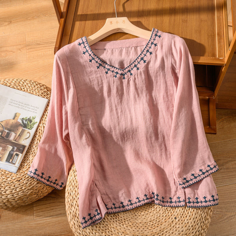 Nesta – Blusa Ricamata a V