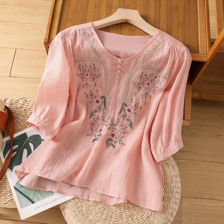 Tamsina – Blusa Relaxata Ricamata