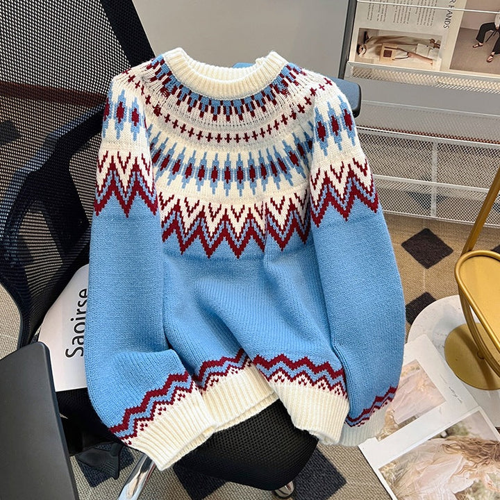 Pullover Norvegese con Motivo
