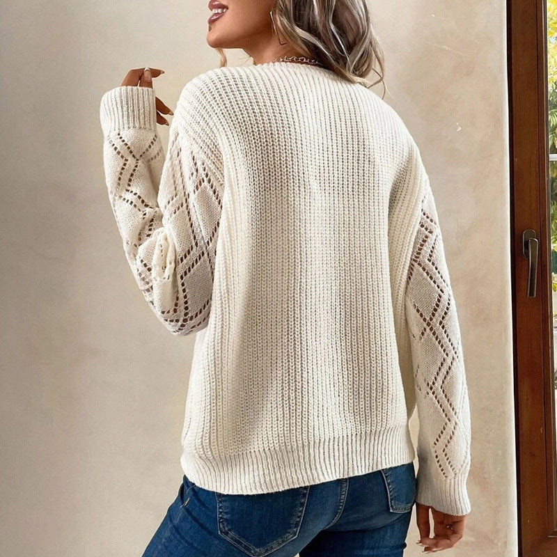 Maglione Donna V-collo Manica Lunga