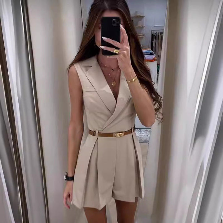 Diorwen – Playsuit Tailored con Cintura