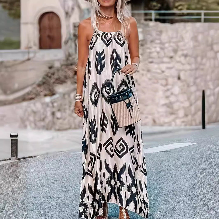 Perlina – Vestito Maxi Boho con Scollo Halter