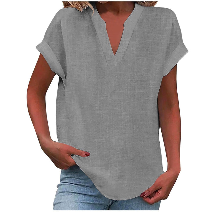 Xavina – Blusa V-Neck Relaxata
