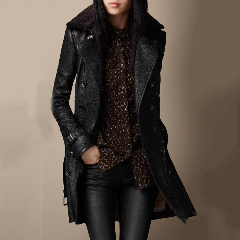 Clara | Cappotto Trench in Pelle