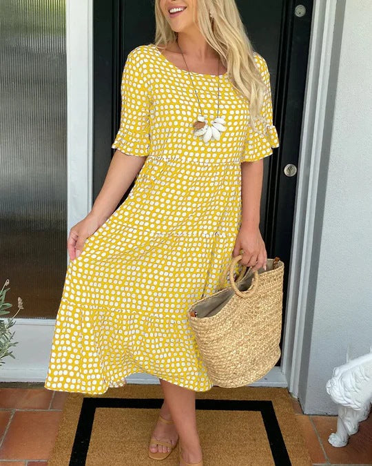 Blythea – Abito Midi a Balze Relaxed