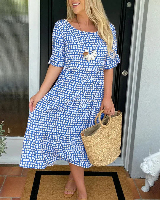 Blythea – Abito Midi a Balze Relaxed