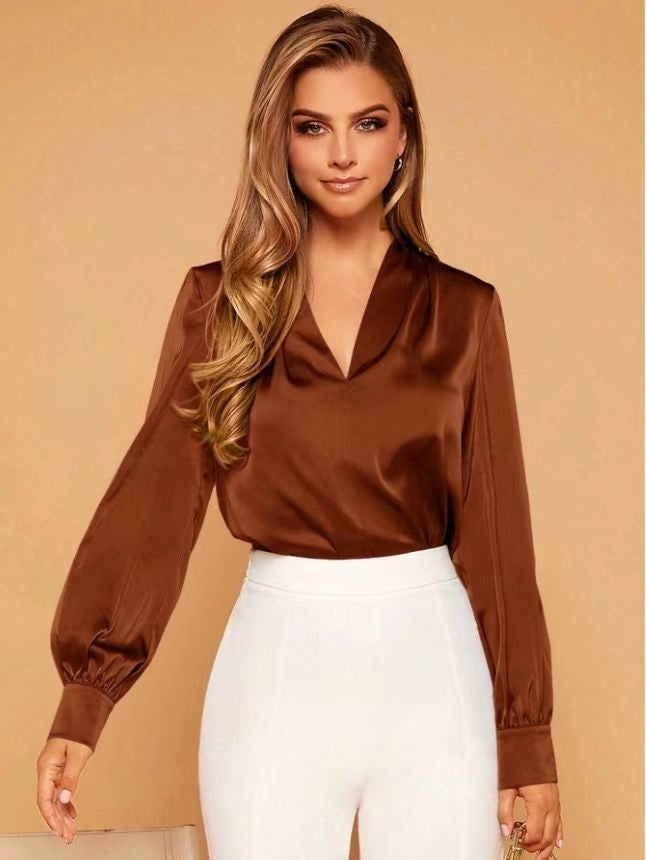 EMILIE I BLUSA IN RASO