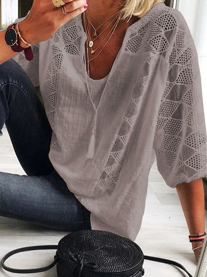 Averie – Blusa con Frange Ricamata