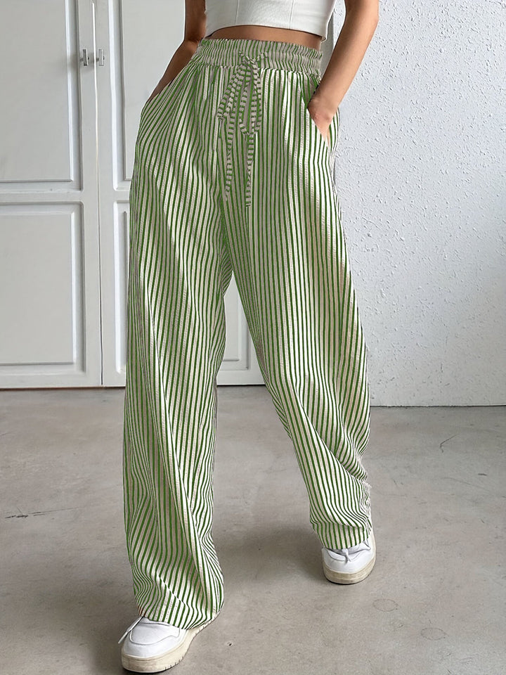 Hollis – Pantaloni a Gamba Larga a Righe