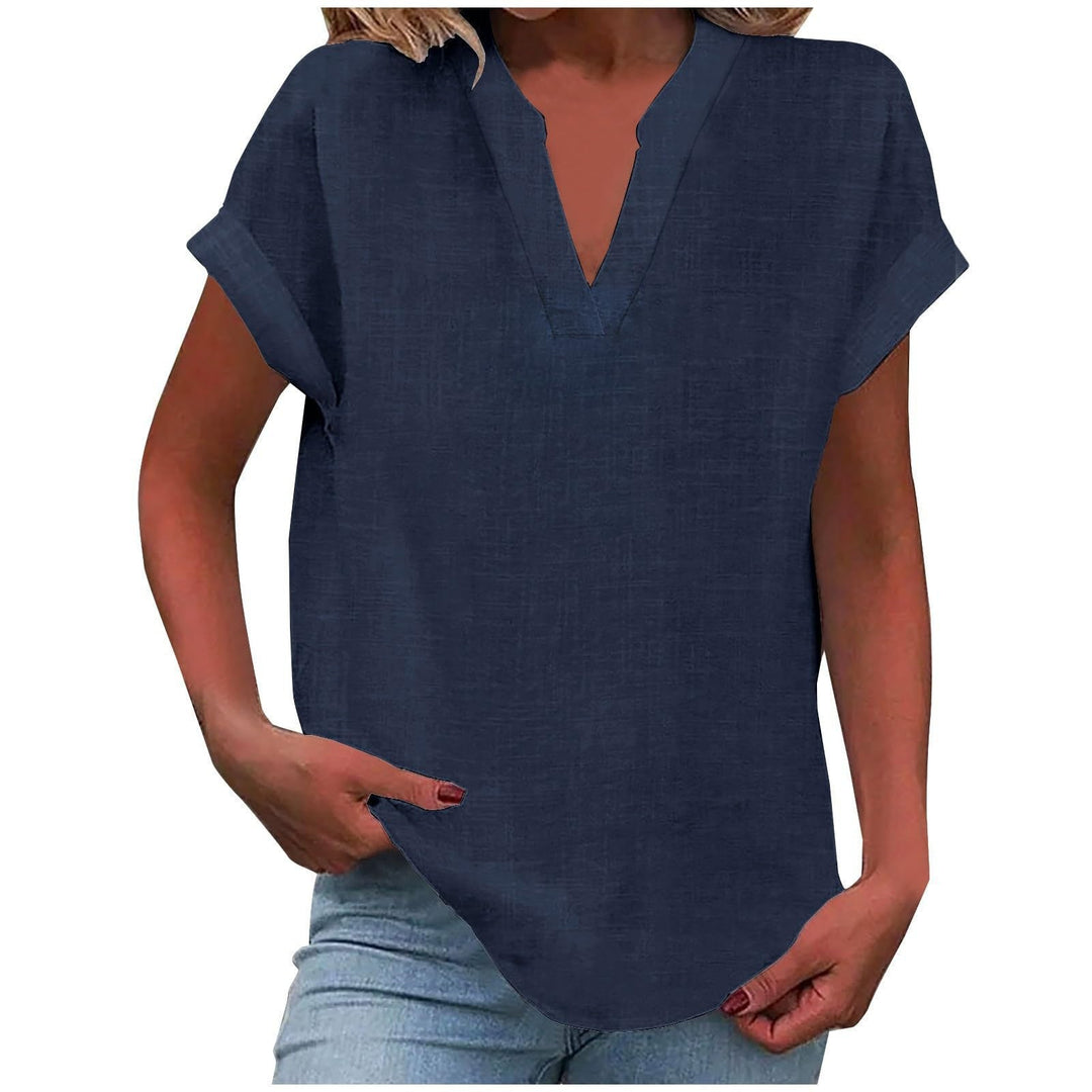 Xavina – Blusa V-Neck Relaxata