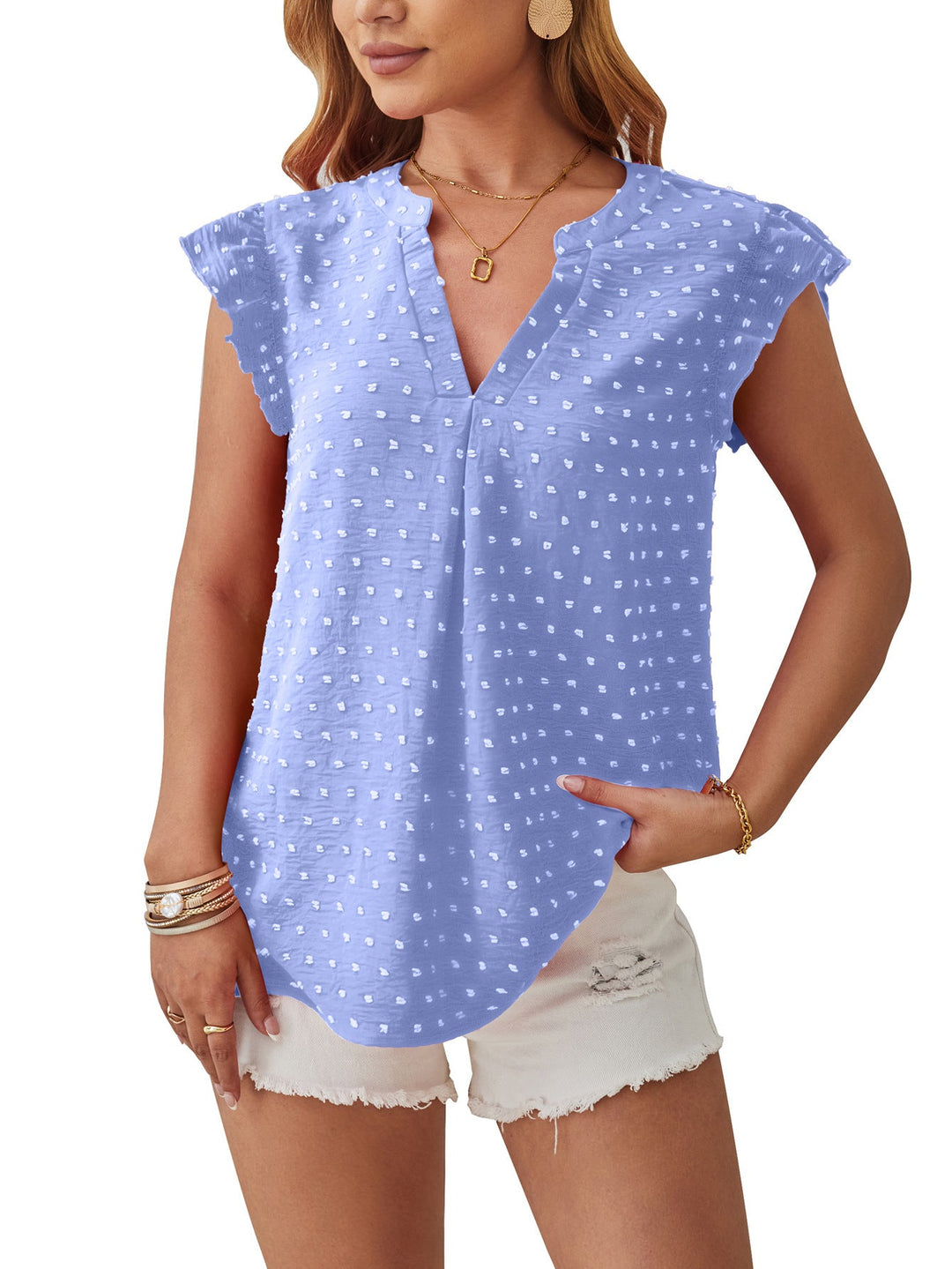 Vera – Blusa con Maniche a Sbuffo Testurizzate