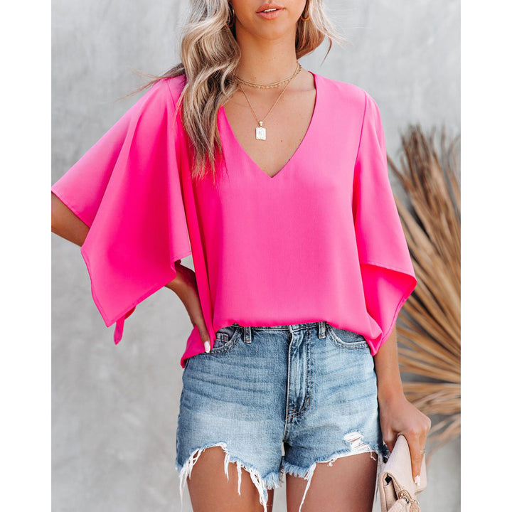 Jodie – Top Batwing Relaxed con Scollatura a V