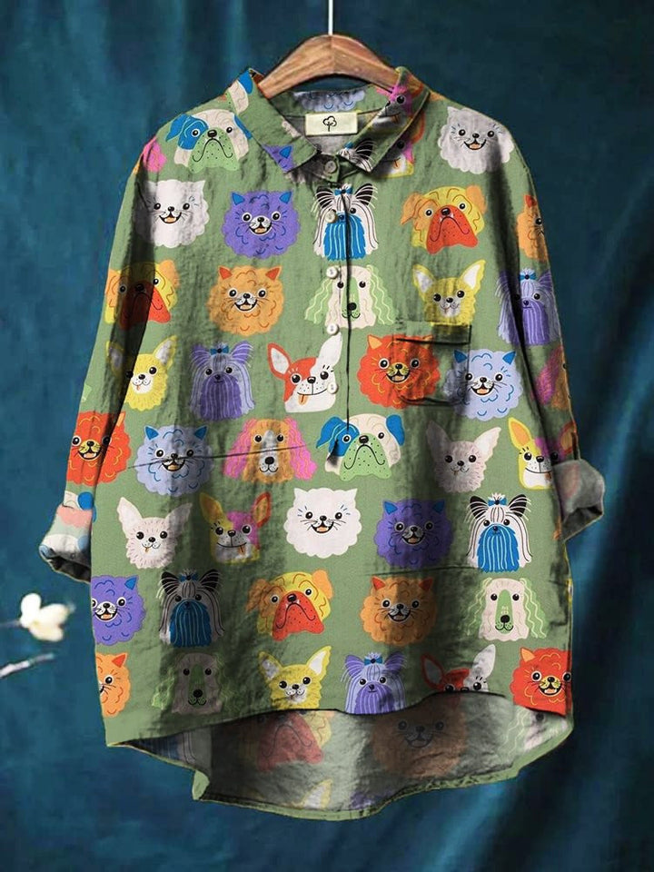 Chloe | T-shirt con Disegno Artistico di Cane