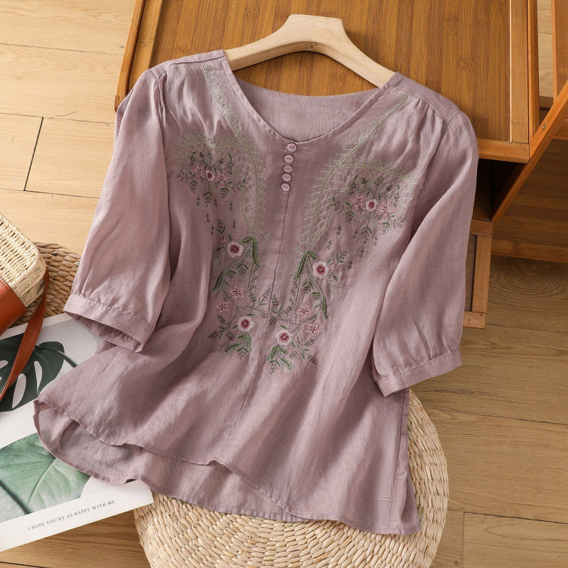 Tamsina – Blusa Relaxata Ricamata