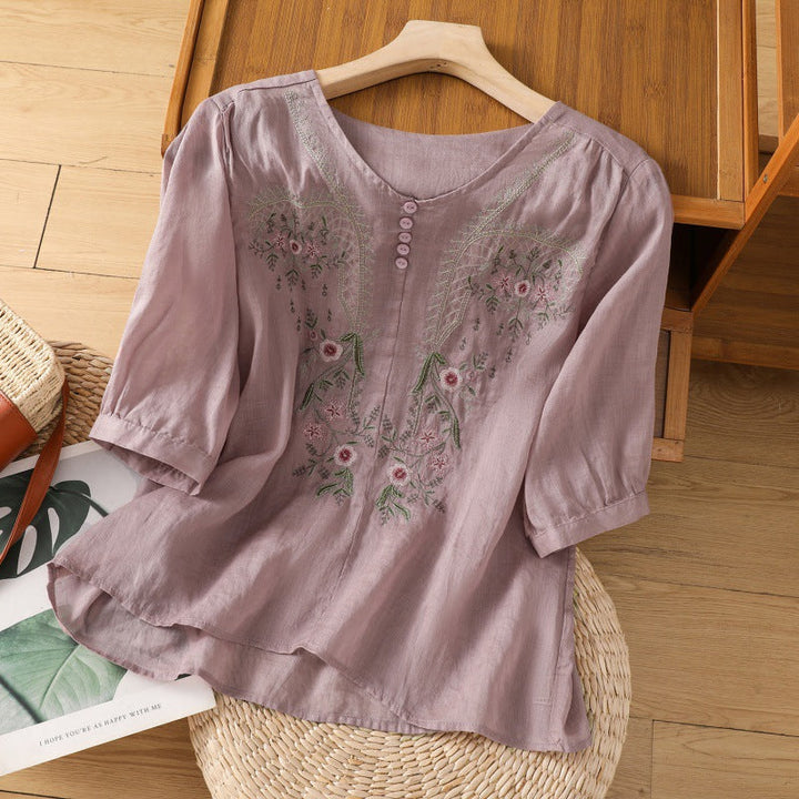 Tamsina – Blusa Relaxata Ricamata