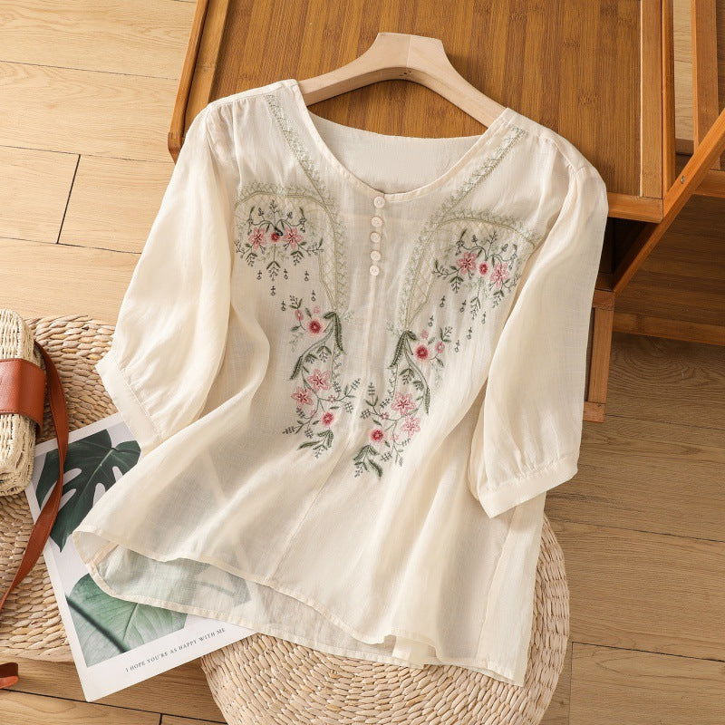 Tamsina – Blusa Relaxata Ricamata
