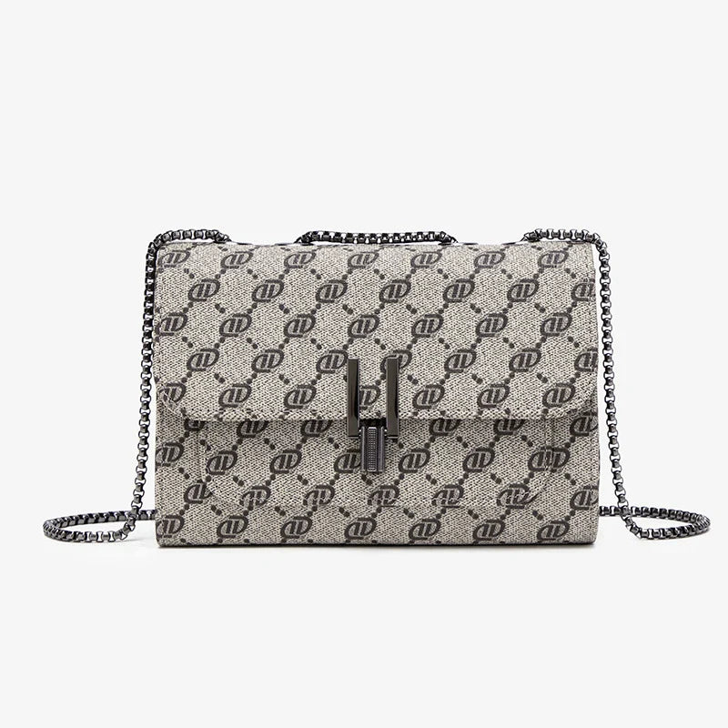 Borsa a Tracolla Mini Tartan Elegante Nera