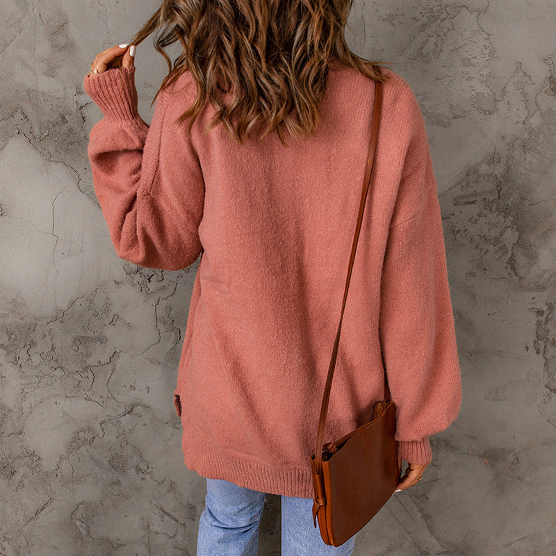 Maglione Lungo a Collo Girocollo