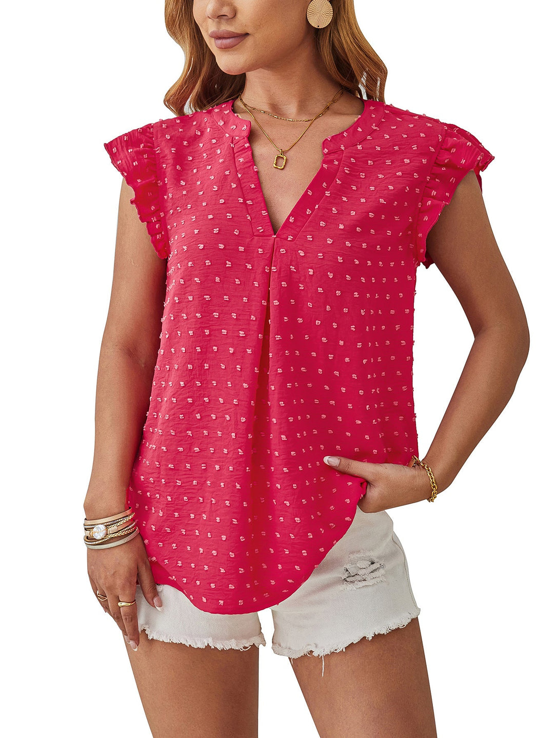 Vera – Blusa con Maniche a Sbuffo Testurizzate