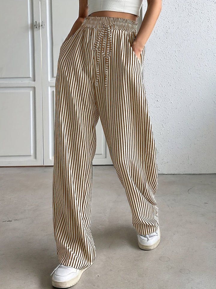Hollis – Pantaloni a Gamba Larga a Righe