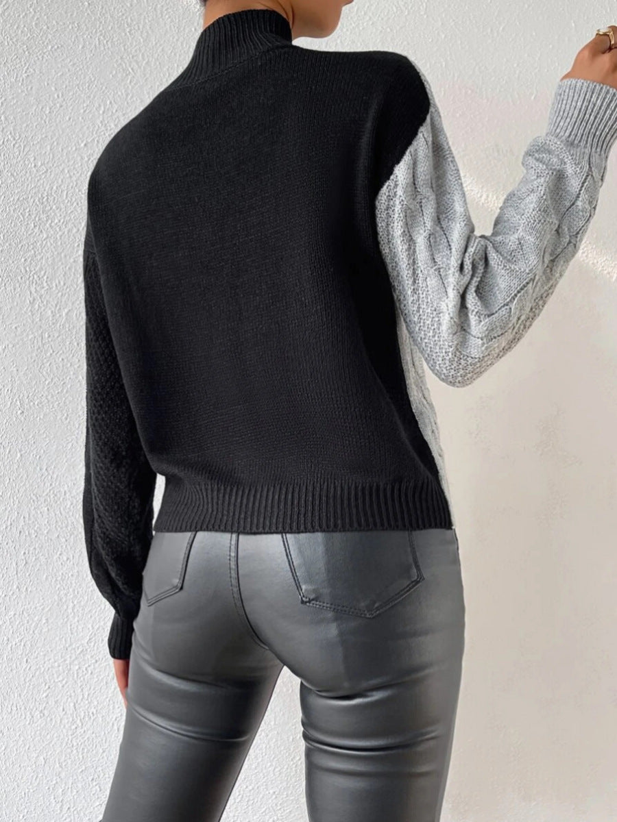 Maglione Donna Collo Alto Intrecciato