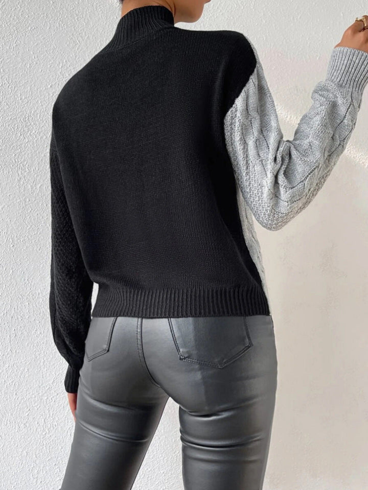 Maglione Donna Collo Alto Intrecciato