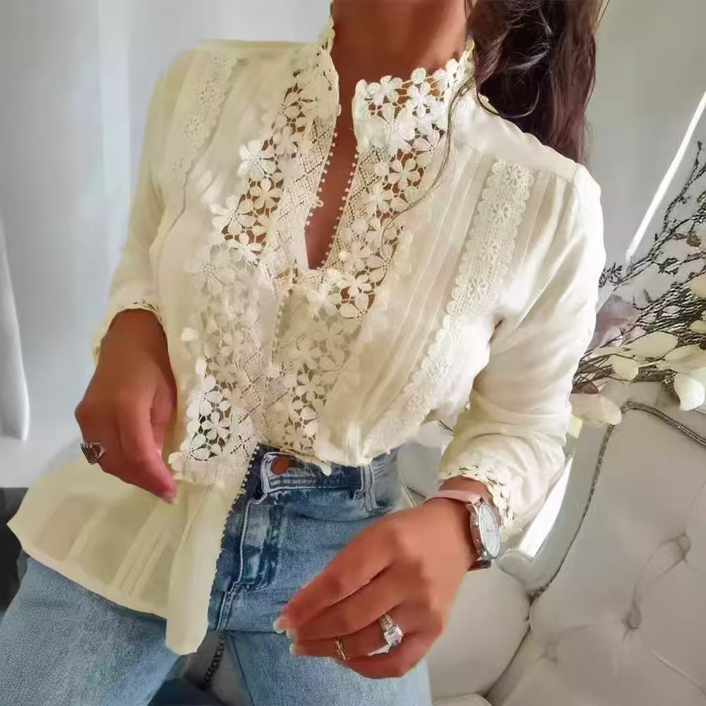 Marga | Blusa in Pizzo Floreale