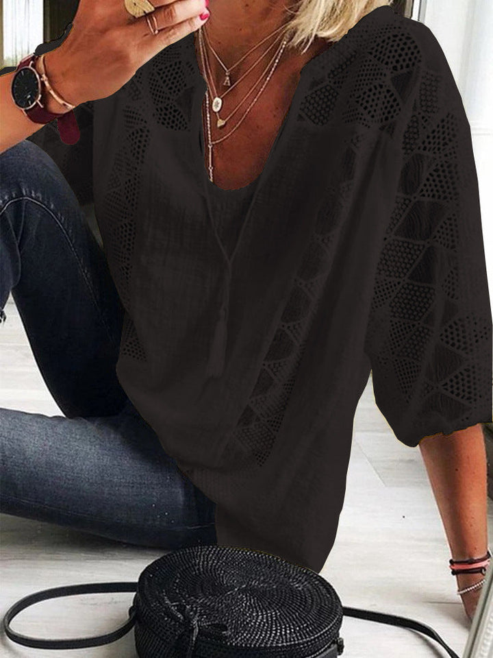 Averie – Blusa con Frange Ricamata