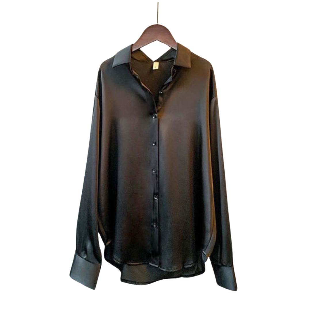 EDEN I CAMICIA IN SATIN A MANICA LUNGA