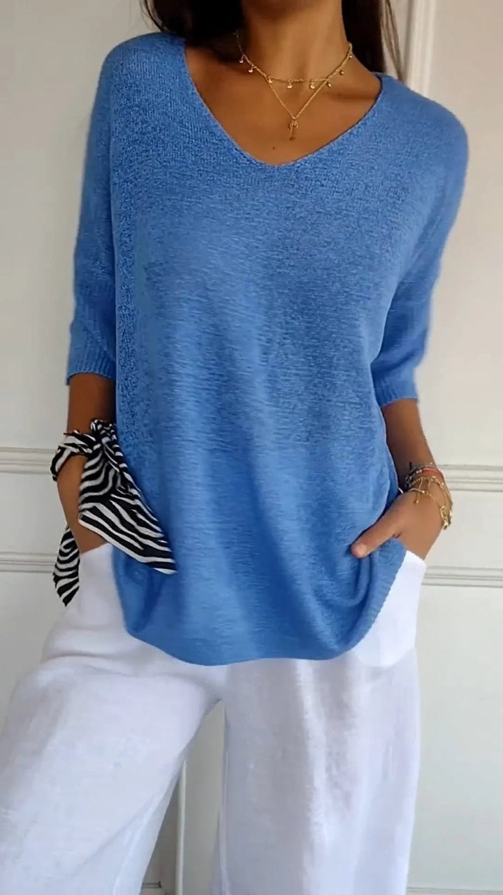 Top con scollo a V