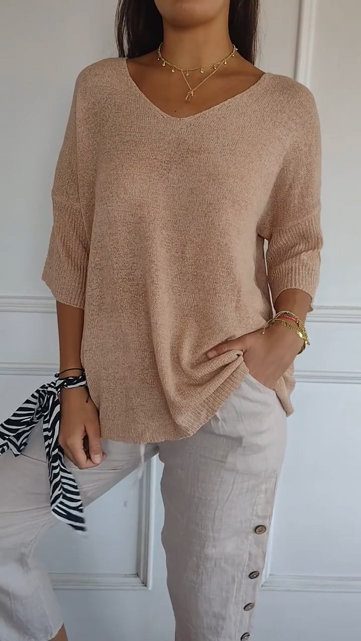 Top con scollo a V