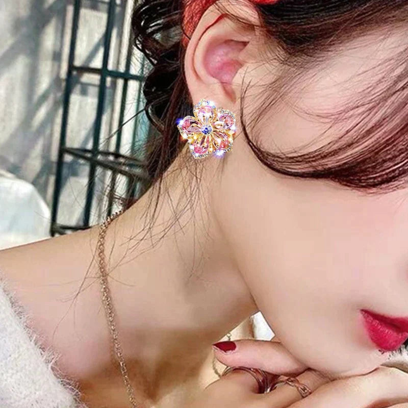 Orecchini in Zirconia Multicolore in Argento