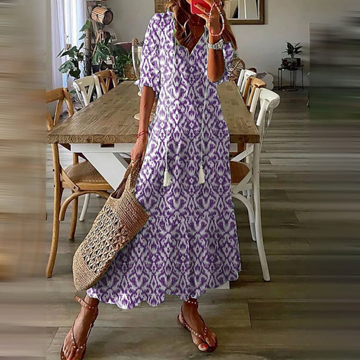 Capucine™ – Maxi-Abito Boho con elegante fascino retrò