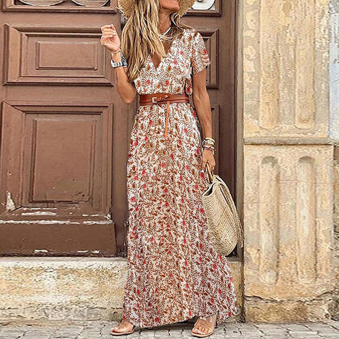 Glanna – Vestito Maxi con Spacco Laterale Paisley