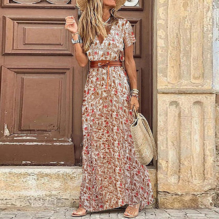 Glanna – Vestito Maxi con Spacco Laterale Paisley