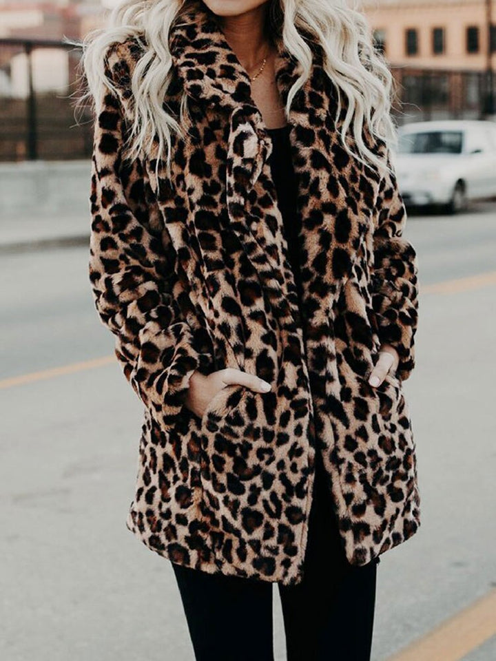 Sarah | Giacca invernale con stampa leopardata