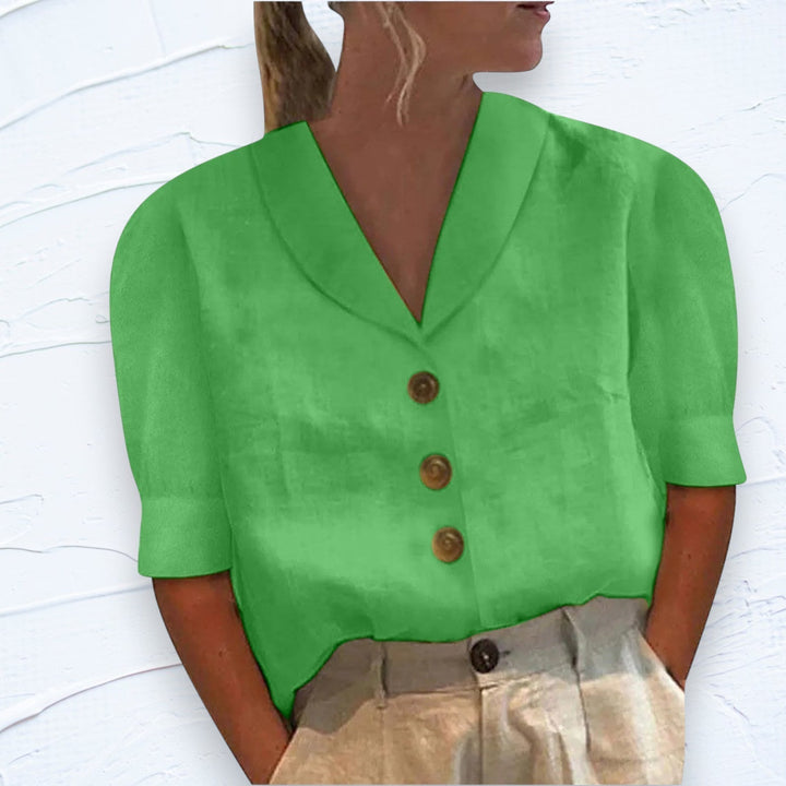Blusa Retro-Chic con Davanti Annodato