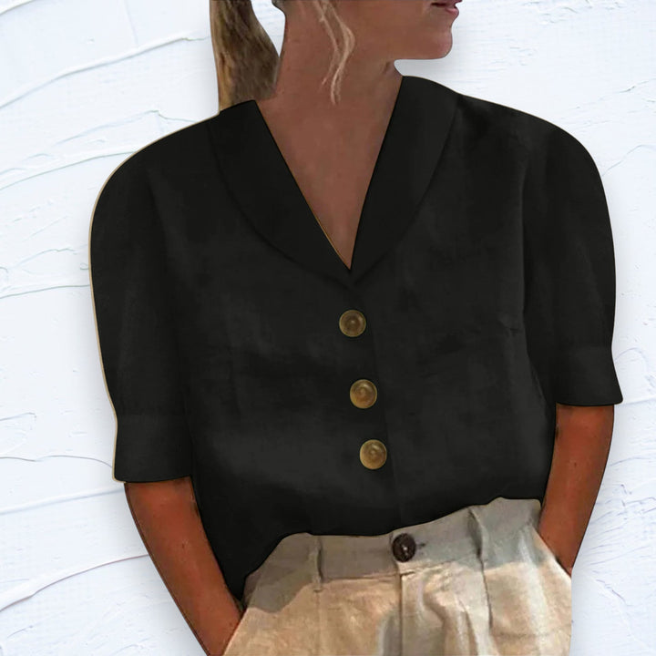 Blusa Retro-Chic con Davanti Annodato