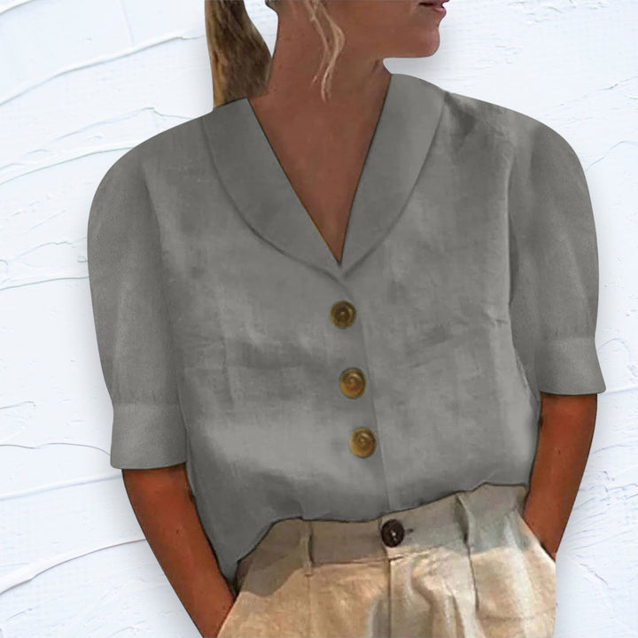 Blusa Retro-Chic con Davanti Annodato